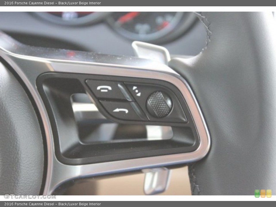 Black/Luxor Beige Interior Controls for the 2016 Porsche Cayenne Diesel #107358496