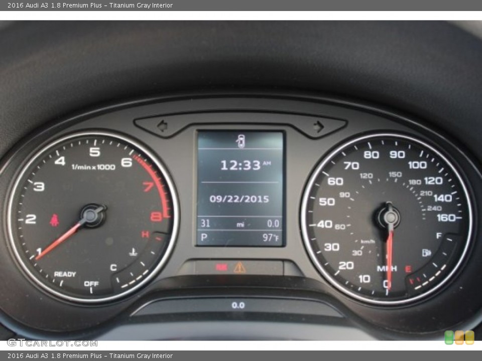Titanium Gray Interior Gauges for the 2016 Audi A3 1.8 Premium Plus #107364727