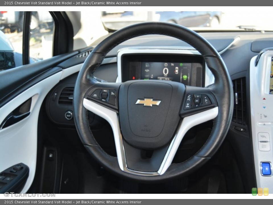 Jet Black/Ceramic White Accents Interior Steering Wheel for the 2015 Chevrolet Volt  #107365564
