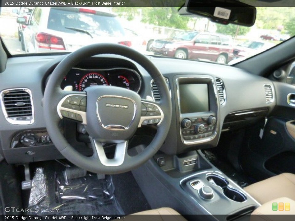 Black/Light Frost Beige Interior Dashboard for the 2015 Dodge Durango Citadel AWD #107377585