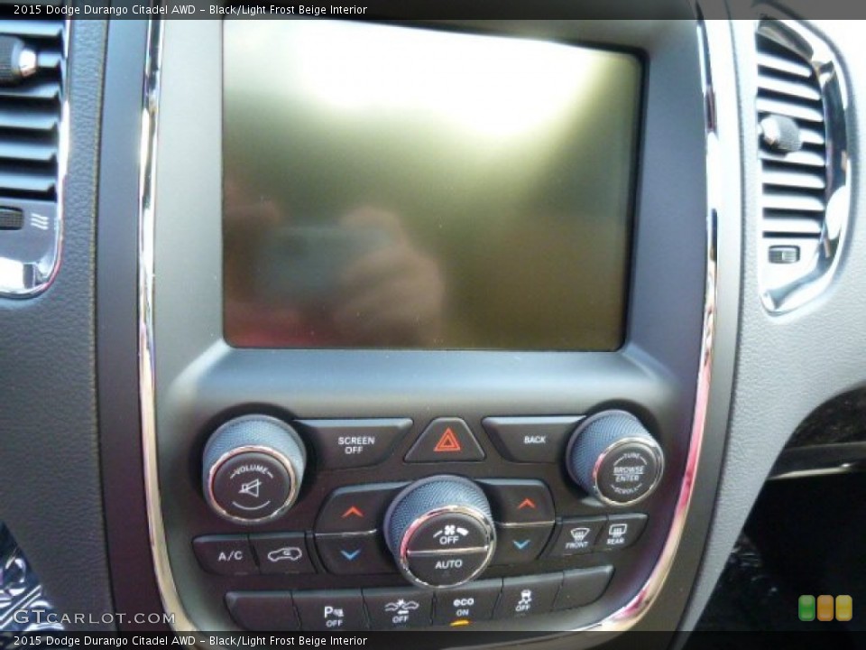 Black/Light Frost Beige Interior Controls for the 2015 Dodge Durango Citadel AWD #107377645