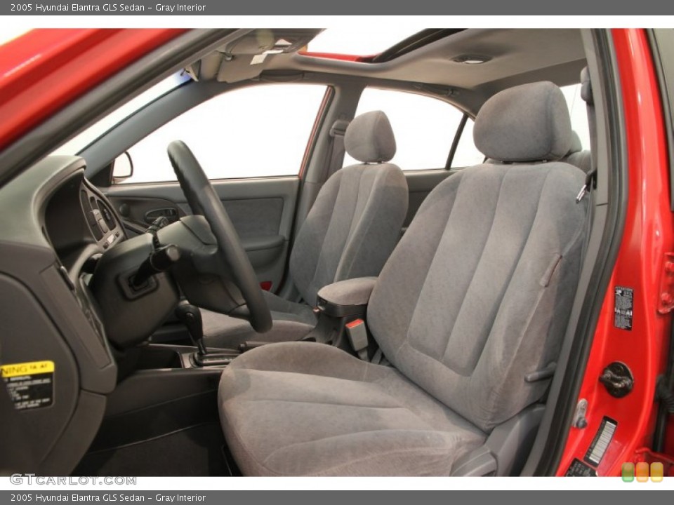 Gray Interior Front Seat for the 2005 Hyundai Elantra GLS Sedan #107378035
