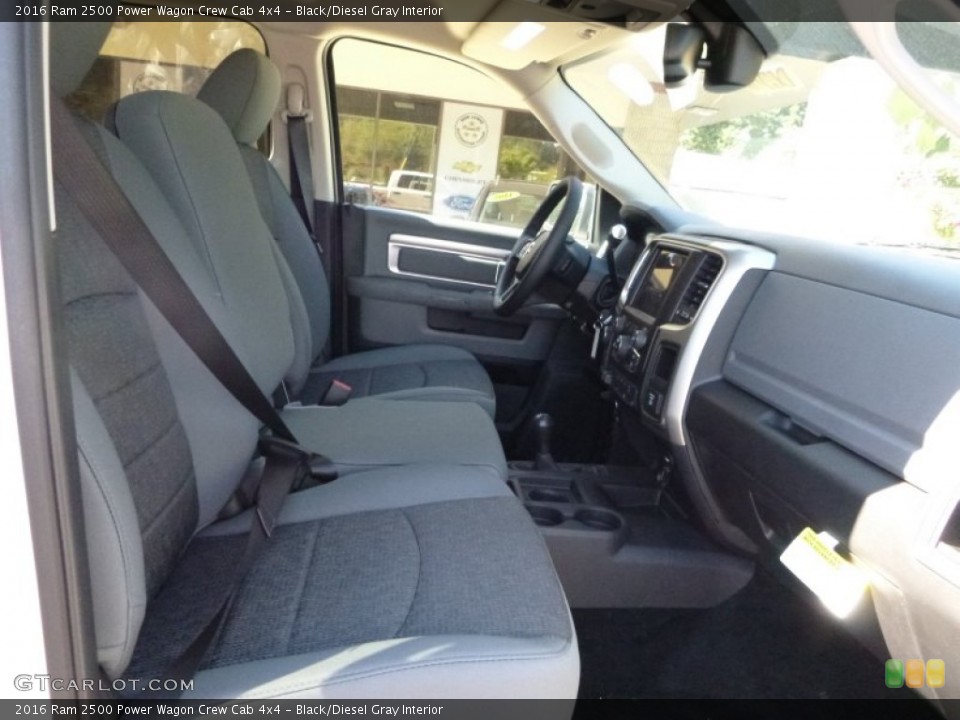 Black/Diesel Gray Interior Front Seat for the 2016 Ram 2500 Power Wagon Crew Cab 4x4 #107383385