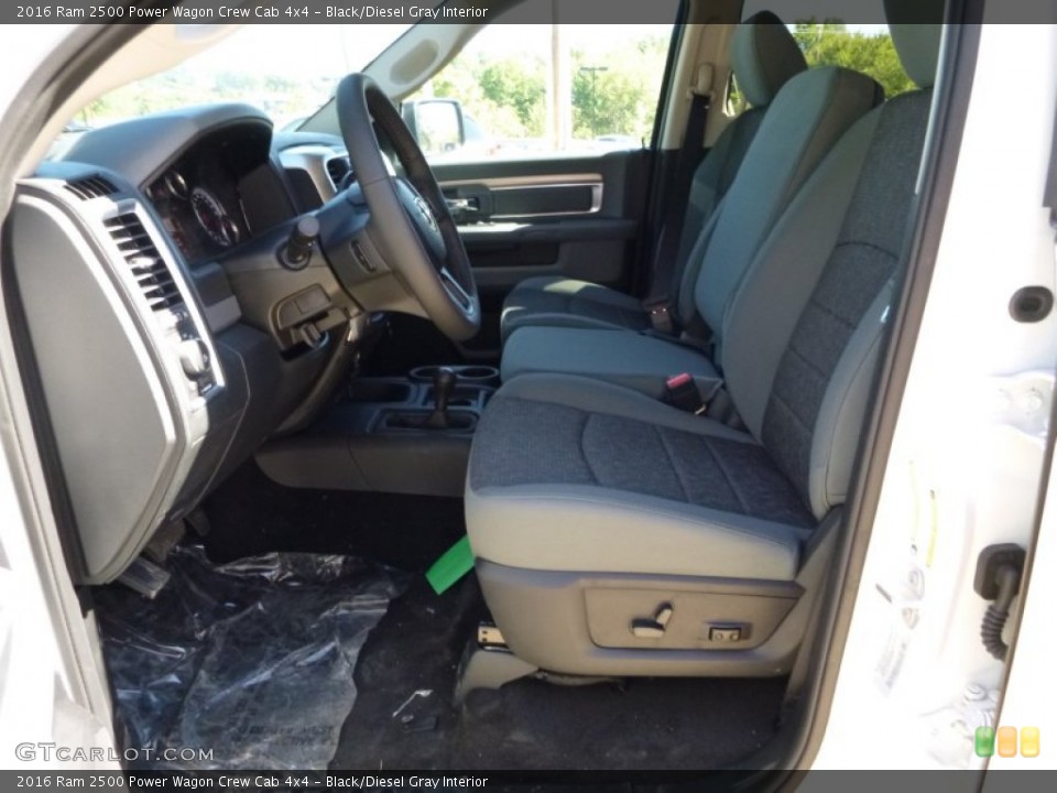 Black/Diesel Gray Interior Front Seat for the 2016 Ram 2500 Power Wagon Crew Cab 4x4 #107383481