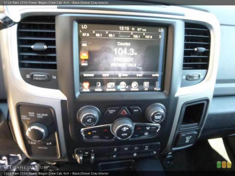 Black/Diesel Gray Interior Controls for the 2016 Ram 2500 Power Wagon Crew Cab 4x4 #107383556