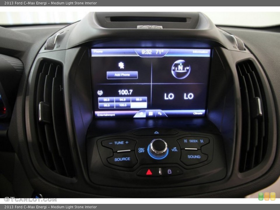 Medium Light Stone Interior Controls for the 2013 Ford C-Max Energi #107384882
