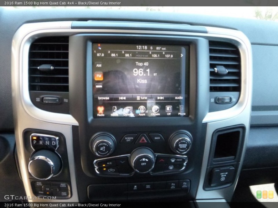 Black/Diesel Gray Interior Controls for the 2016 Ram 1500 Big Horn Quad Cab 4x4 #107385713
