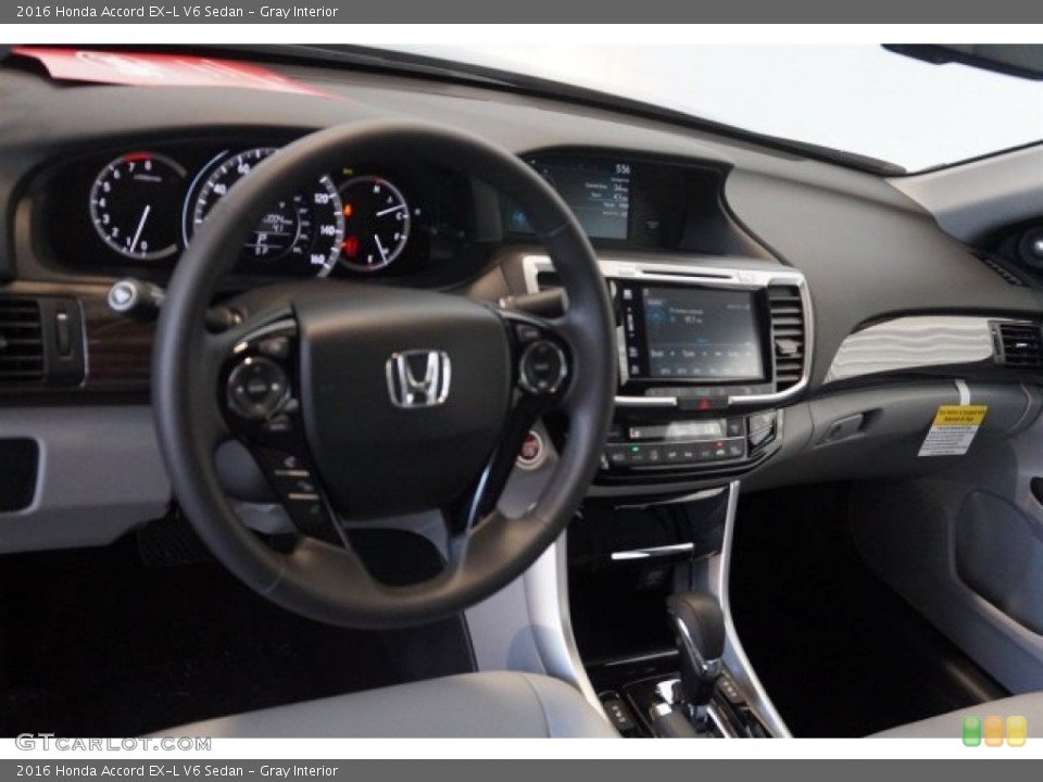 Gray Interior Dashboard for the 2016 Honda Accord EX-L V6 Sedan #107386080