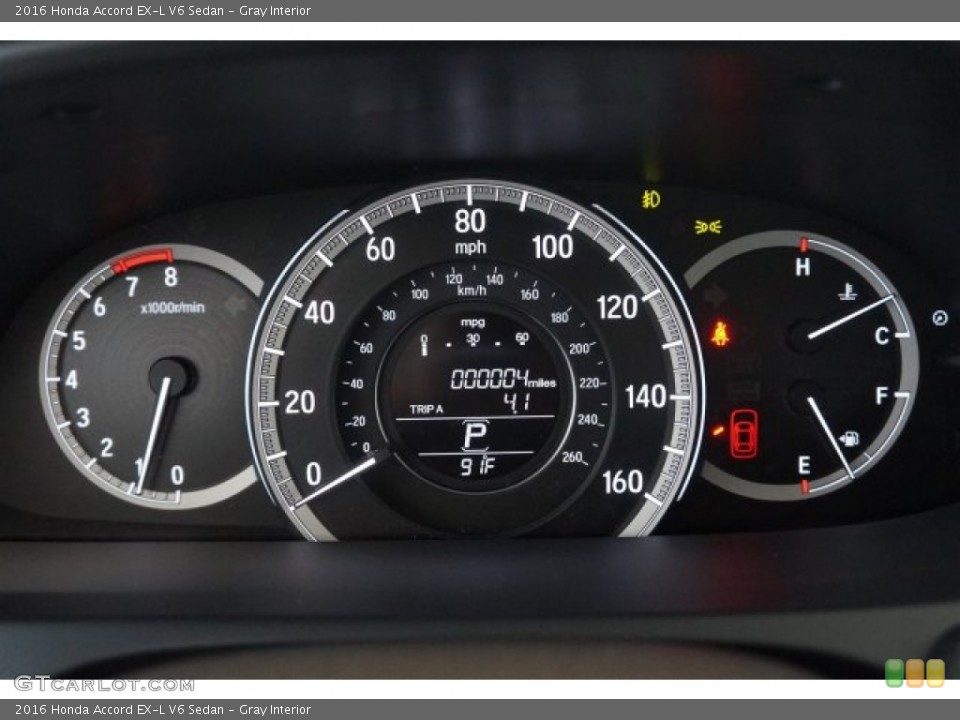 Gray Interior Gauges for the 2016 Honda Accord EX-L V6 Sedan #107386346