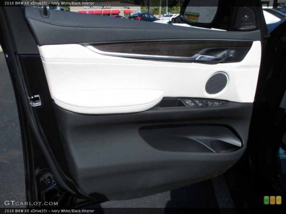 Ivory White/Black Interior Door Panel for the 2016 BMW X6 xDrive35i #107387129