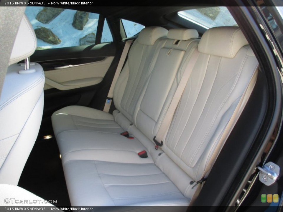 Ivory White/Black Interior Rear Seat for the 2016 BMW X6 xDrive35i #107387198