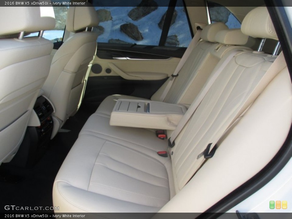 Ivory White Interior Rear Seat for the 2016 BMW X5 xDrive50i #107387591