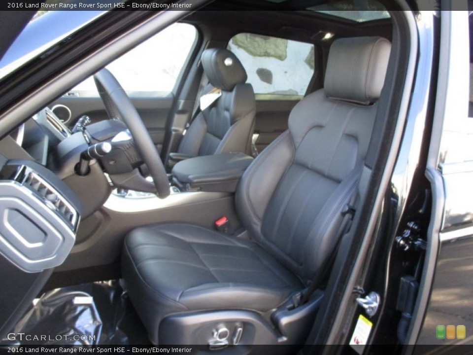 Ebony/Ebony Interior Front Seat for the 2016 Land Rover Range Rover Sport HSE #107388536
