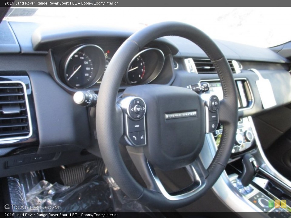 Ebony/Ebony Interior Steering Wheel for the 2016 Land Rover Range Rover Sport HSE #107388578