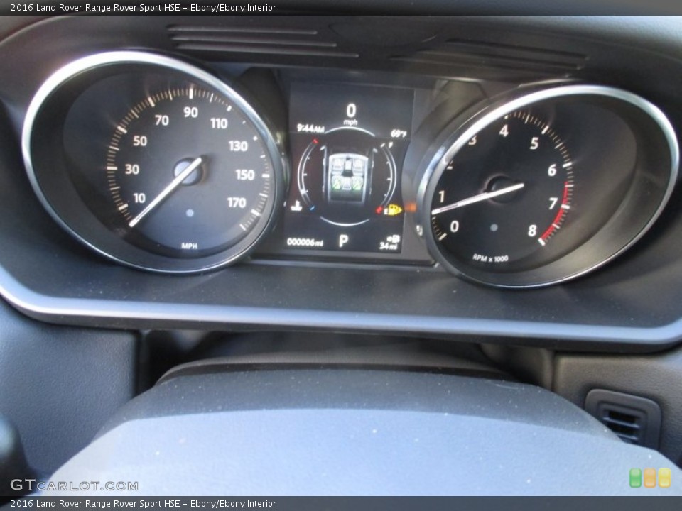 Ebony/Ebony Interior Gauges for the 2016 Land Rover Range Rover Sport HSE #107388710