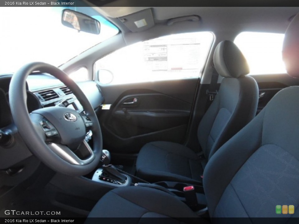 Black Interior Front Seat for the 2016 Kia Rio LX Sedan #107391791