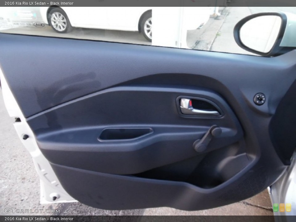 Black Interior Door Panel for the 2016 Kia Rio LX Sedan #107391851