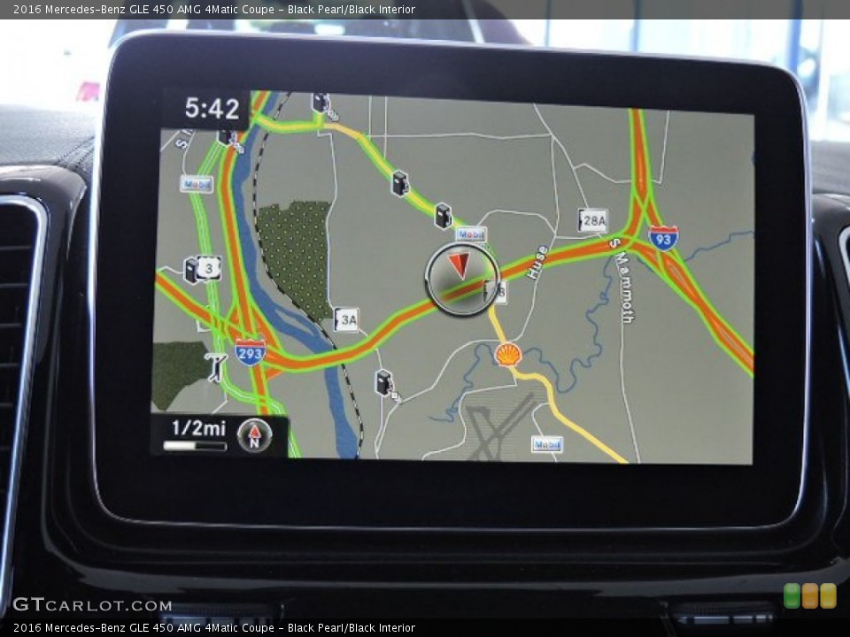 Black Pearl/Black Interior Navigation for the 2016 Mercedes-Benz GLE 450 AMG 4Matic Coupe #107392893