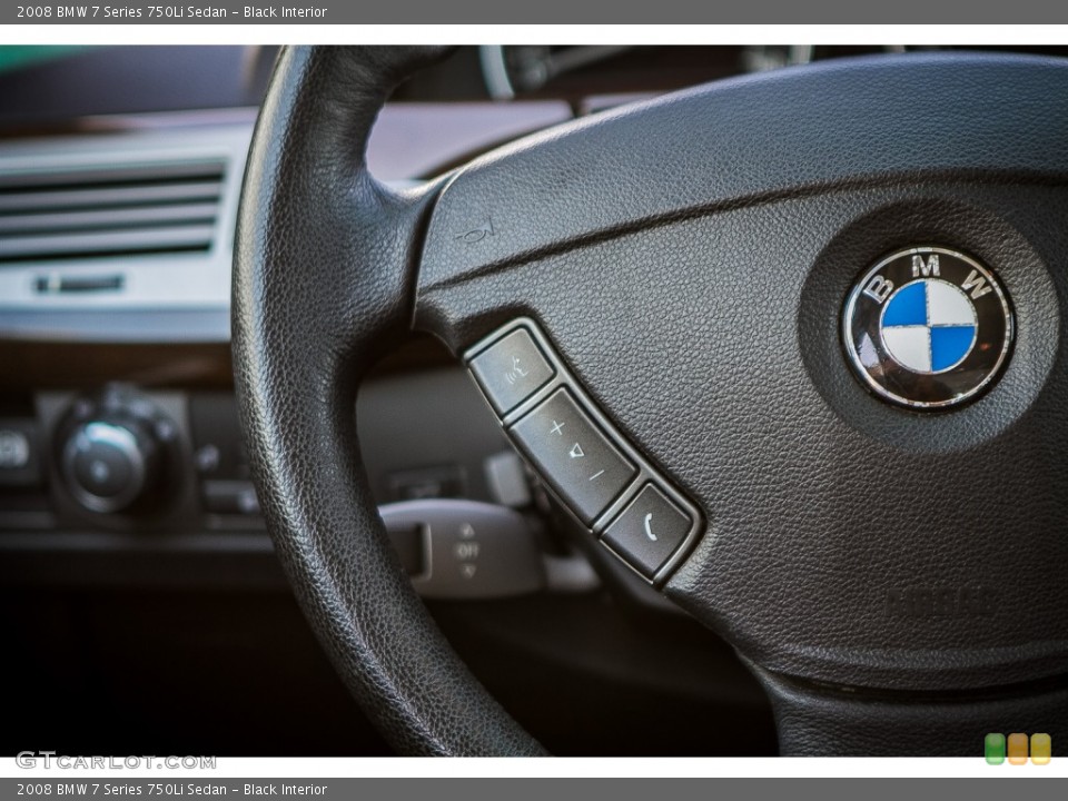 Black Interior Controls for the 2008 BMW 7 Series 750Li Sedan #107397701