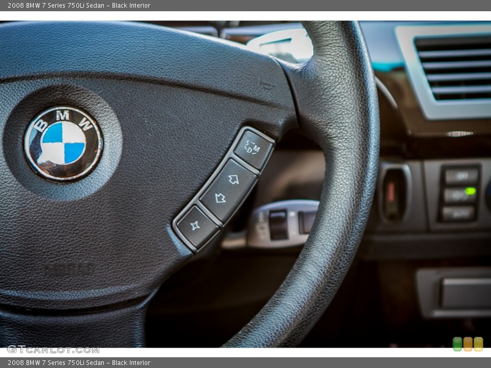Black Interior Controls for the 2008 BMW 7 Series 750Li Sedan #107397749