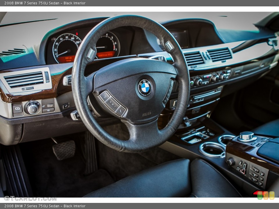 Black Interior Dashboard for the 2008 BMW 7 Series 750Li Sedan #107397779