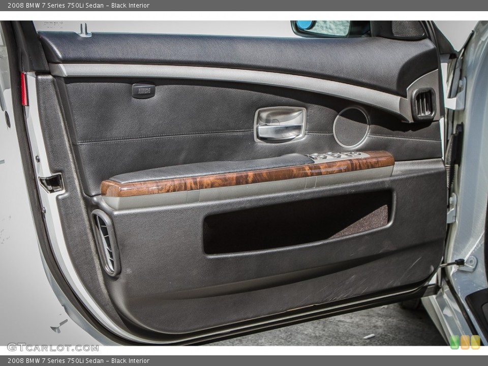 Black Interior Door Panel for the 2008 BMW 7 Series 750Li Sedan #107397893