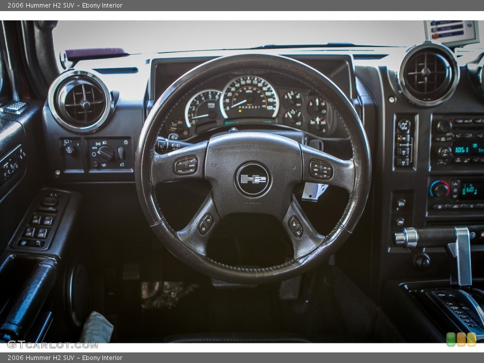 Ebony Interior Steering Wheel for the 2006 Hummer H2 SUV #107398481