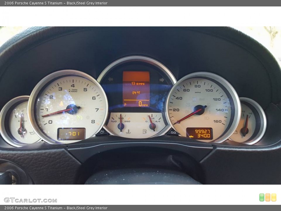 Black/Steel Grey Interior Gauges for the 2006 Porsche Cayenne S Titanium #107399732