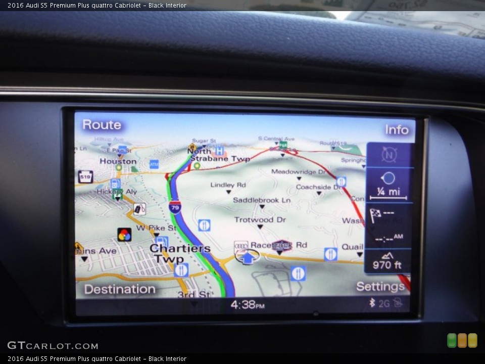 Black Interior Navigation for the 2016 Audi S5 Premium Plus quattro Cabriolet #107400982