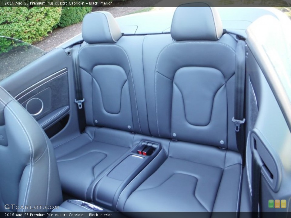 Black Interior Rear Seat for the 2016 Audi S5 Premium Plus quattro Cabriolet #107401157
