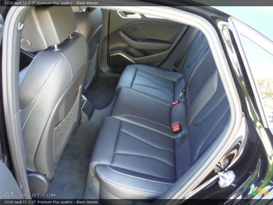 Black Interior Rear Seat for the 2016 Audi S3 2.0T Premium Plus quattro #107402029