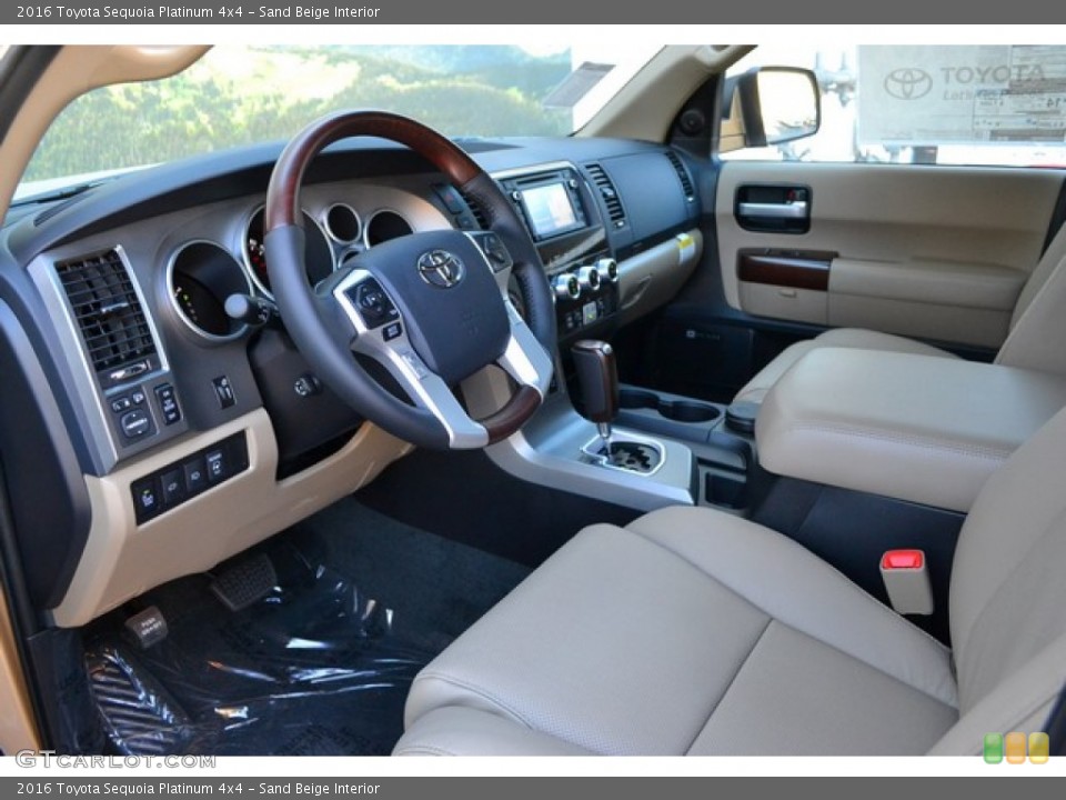 Sand Beige Interior Photo for the 2016 Toyota Sequoia Platinum 4x4 #107414585