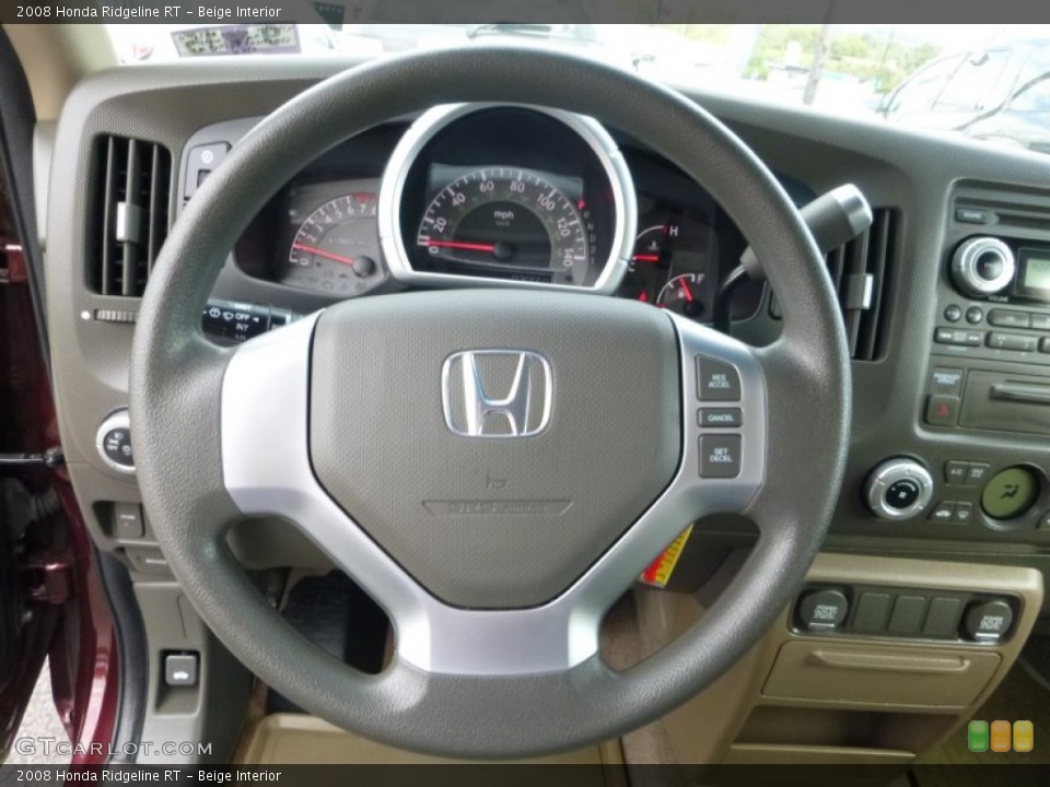 Beige Interior Steering Wheel for the 2008 Honda Ridgeline RT #107414846