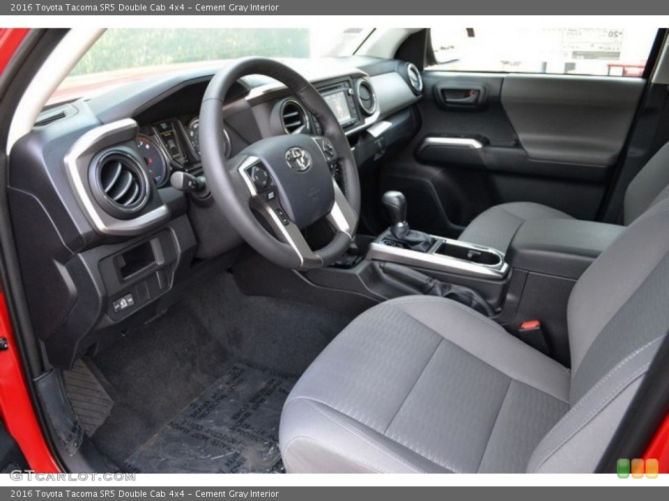 Cement Gray Interior Prime Interior for the 2016 Toyota Tacoma SR5 Double Cab 4x4 #107414966