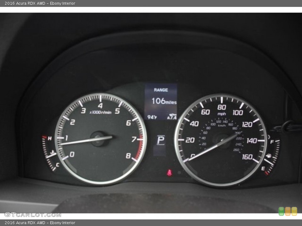 Ebony Interior Gauges for the 2016 Acura RDX AWD #107416754