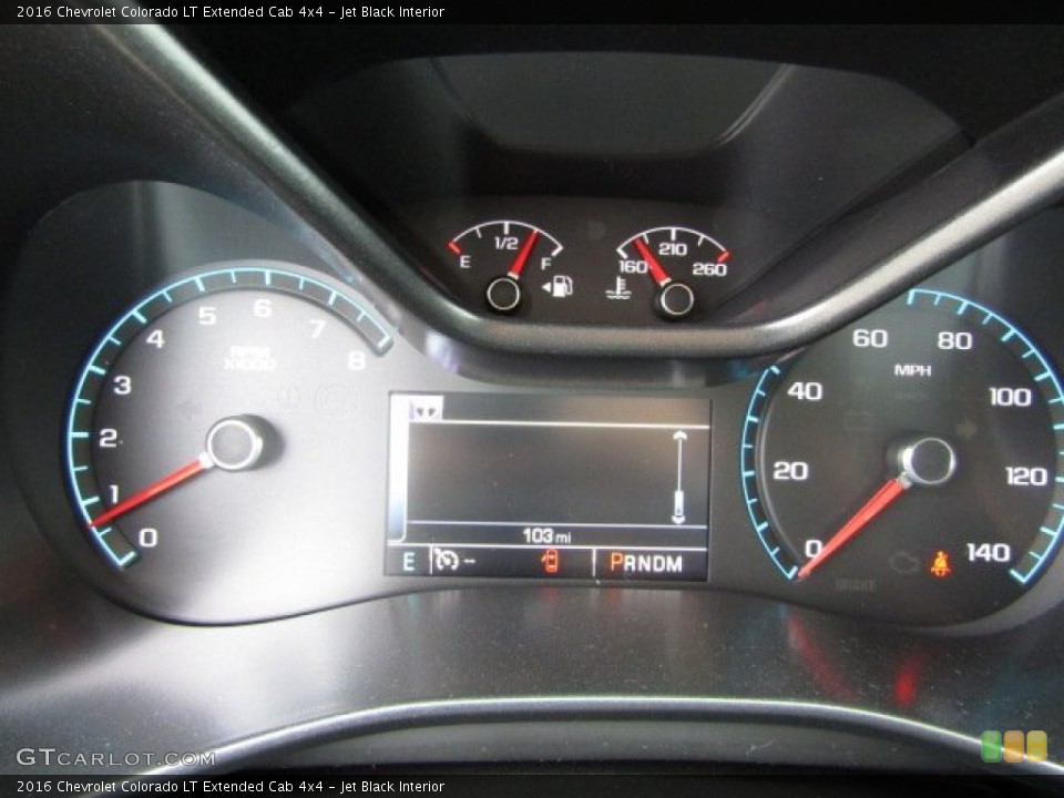 Jet Black Interior Gauges for the 2016 Chevrolet Colorado LT Extended Cab 4x4 #107422946