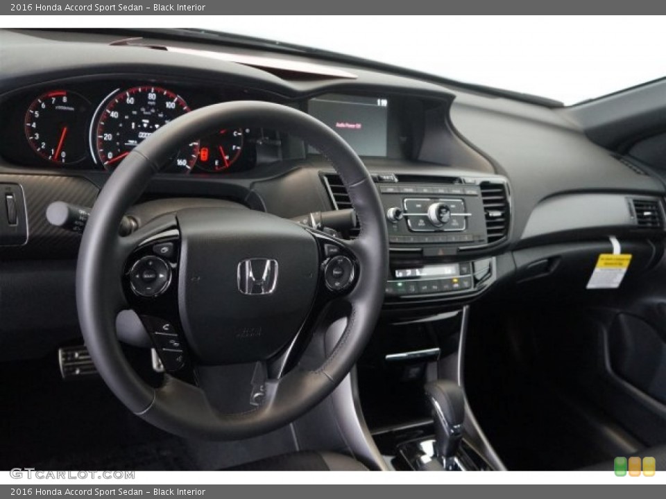 Black Interior Dashboard for the 2016 Honda Accord Sport Sedan #107427827