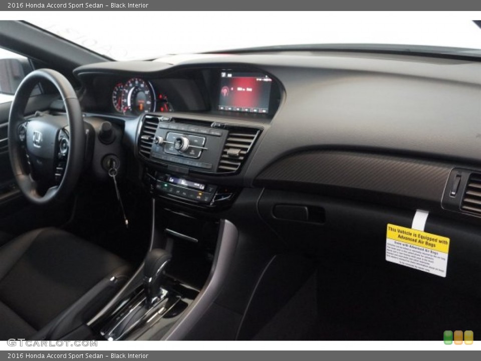 Black Interior Dashboard for the 2016 Honda Accord Sport Sedan #107427935