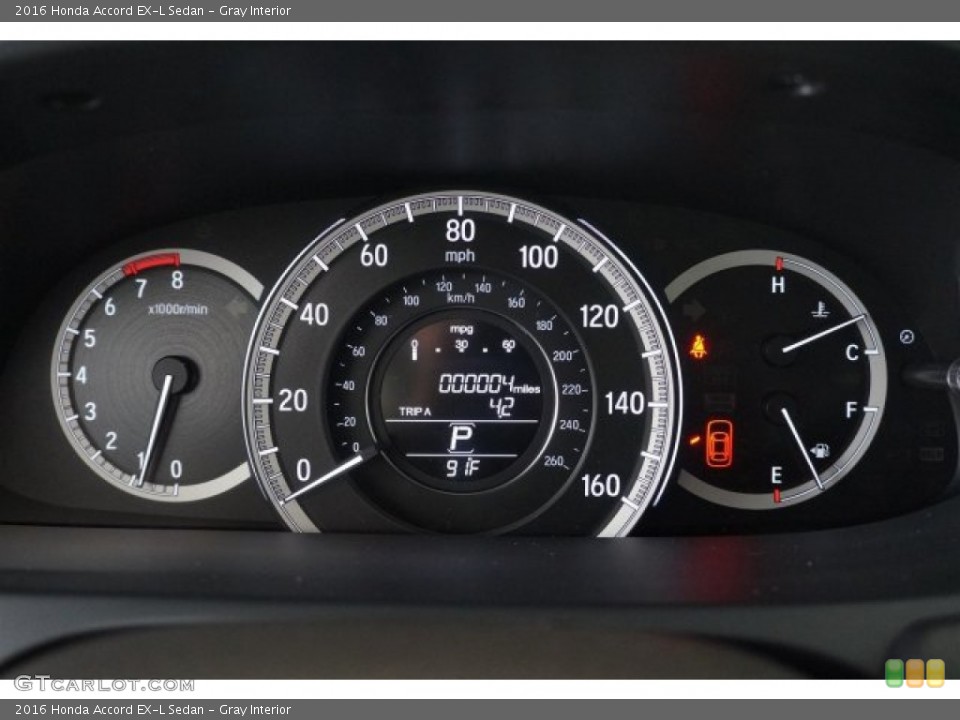 Gray Interior Gauges for the 2016 Honda Accord EX-L Sedan #107428172