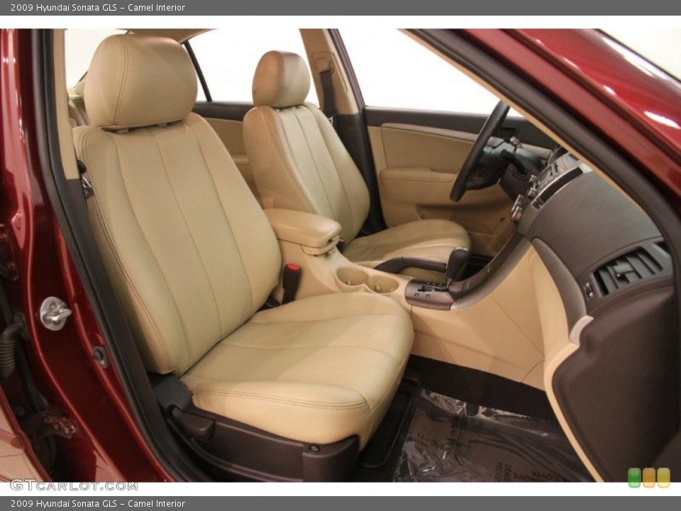 Camel Interior Front Seat for the 2009 Hyundai Sonata GLS #107435539