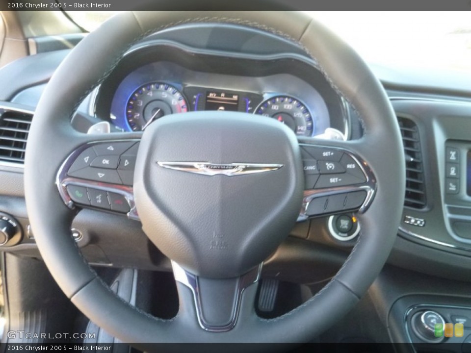 Black Interior Steering Wheel for the 2016 Chrysler 200 S #107438569