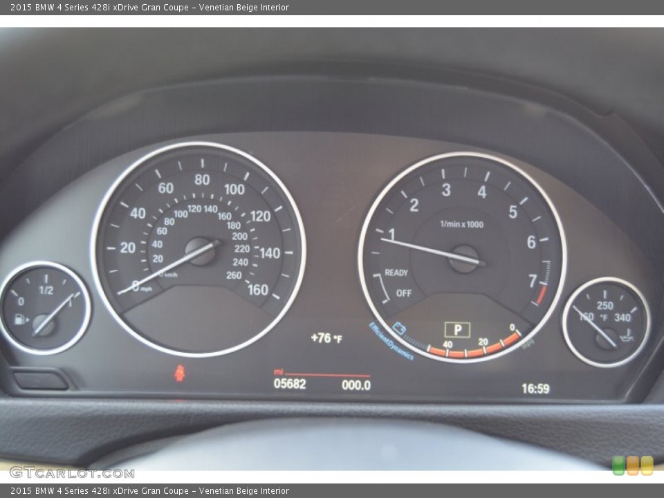 Venetian Beige Interior Gauges for the 2015 BMW 4 Series 428i xDrive Gran Coupe #107438668