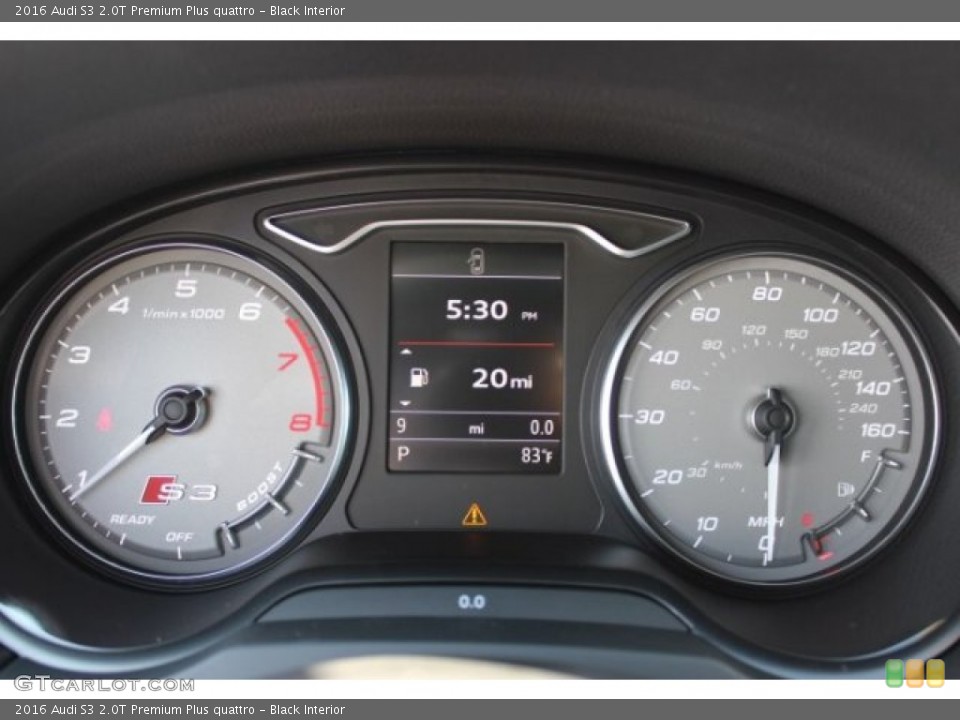 Black Interior Gauges for the 2016 Audi S3 2.0T Premium Plus quattro #107442196