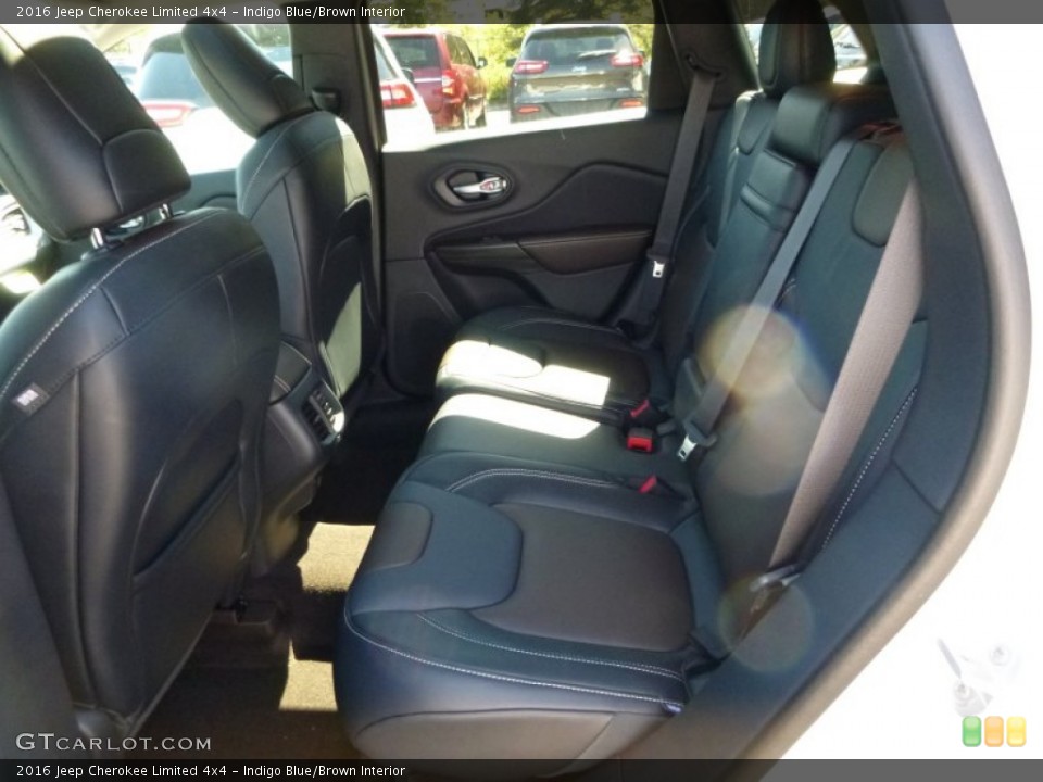 Indigo Blue/Brown Interior Rear Seat for the 2016 Jeep Cherokee Limited 4x4 #107442463