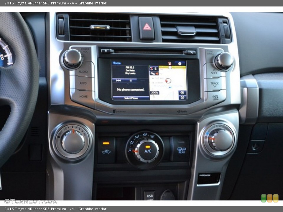 Graphite Interior Controls for the 2016 Toyota 4Runner SR5 Premium 4x4 #107443567