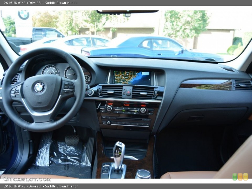 Saddle Brown Interior Dashboard for the 2016 BMW X3 xDrive28i #107444617