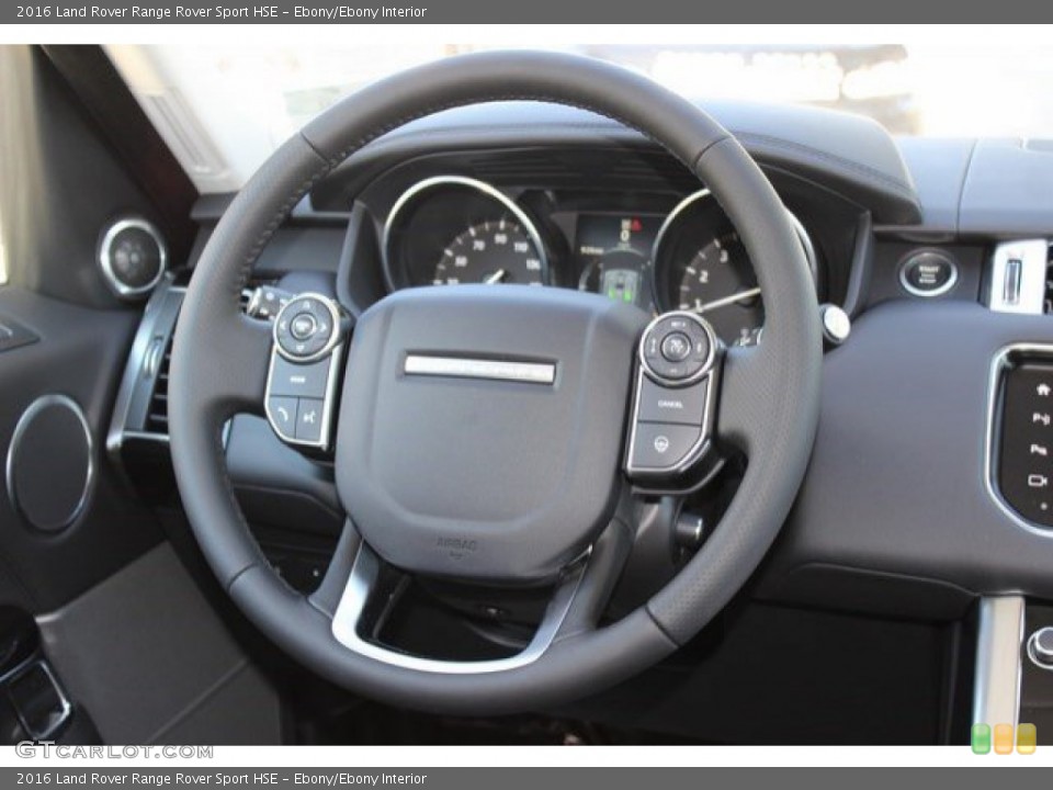 Ebony/Ebony Interior Steering Wheel for the 2016 Land Rover Range Rover Sport HSE #107457790