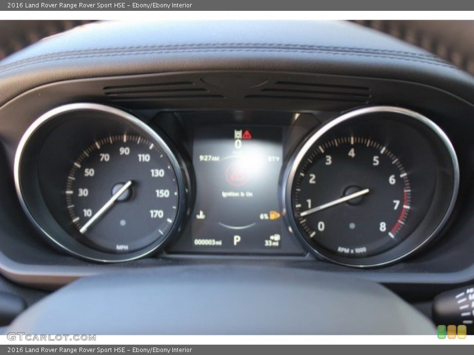 Ebony/Ebony Interior Gauges for the 2016 Land Rover Range Rover Sport HSE #107457868