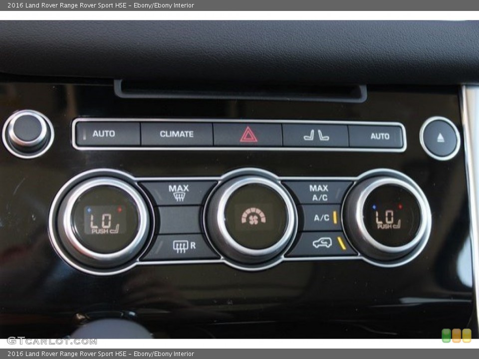 Ebony/Ebony Interior Controls for the 2016 Land Rover Range Rover Sport HSE #107457892