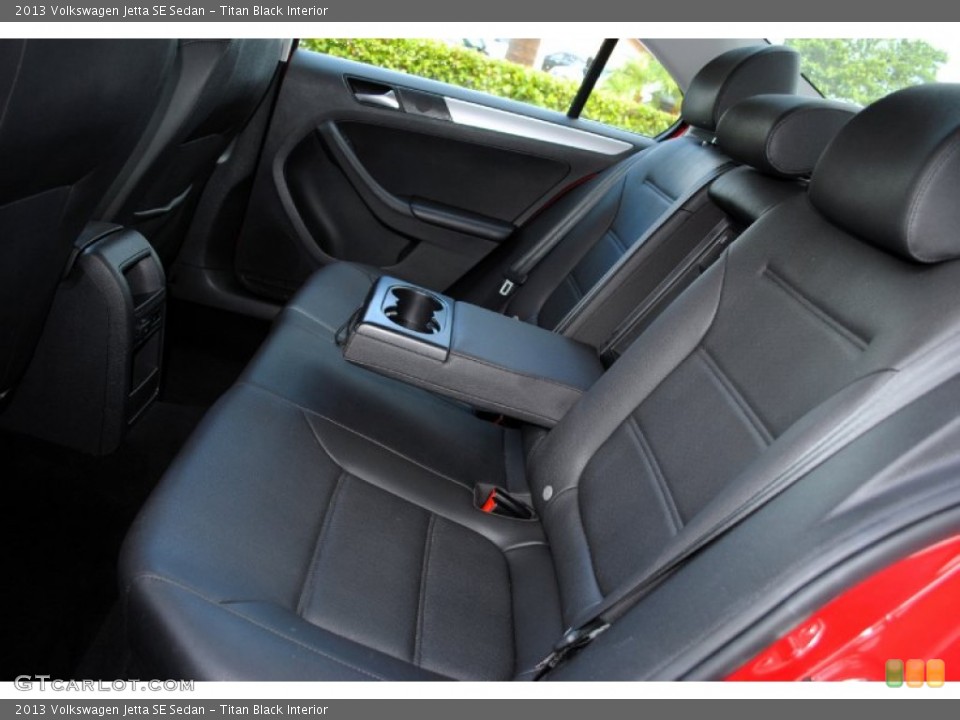 Titan Black Interior Rear Seat for the 2013 Volkswagen Jetta SE Sedan #107458675